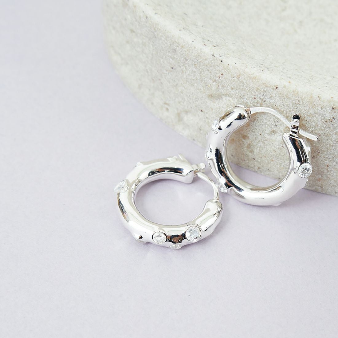 LAPUIS [ラピュイ] ガーデンフープピアス [252-220110] ｼﾙﾊﾞｰ