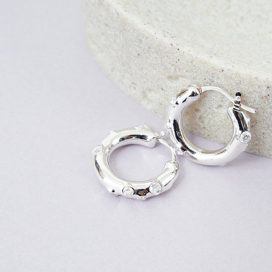 LAPUIS [ラピュイ] ガーデンフープピアス [252-220110] ｼﾙﾊﾞｰ