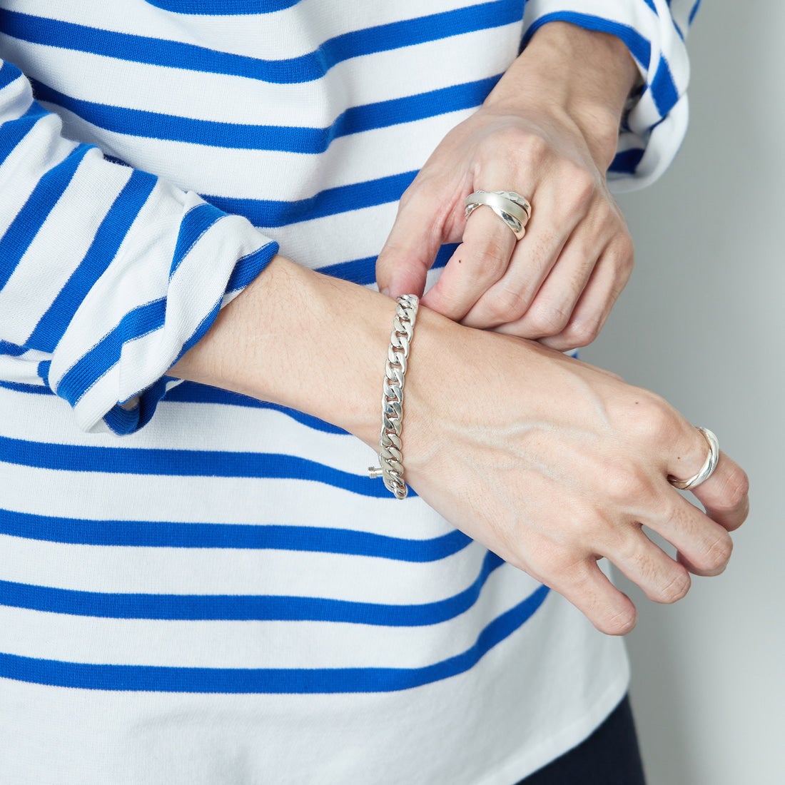 XOLO JEWELRY [ショロジュエリー] ベーシックリンクブレスレット 8mm [XOB008-19] SILVER