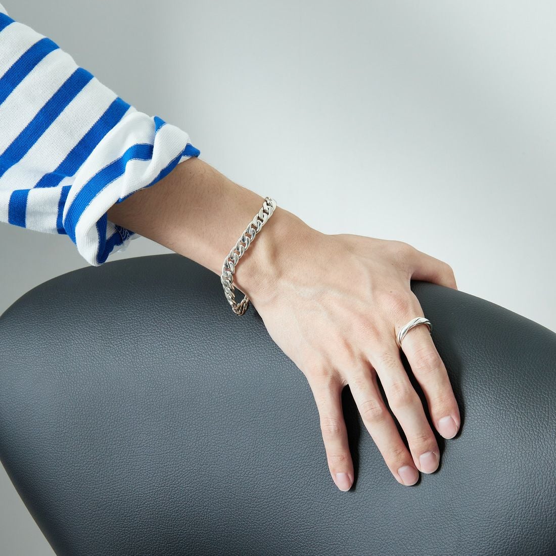 XOLO JEWELRY [ショロジュエリー] ベーシックリンクブレスレット 8mm [XOB008-19] SILVER