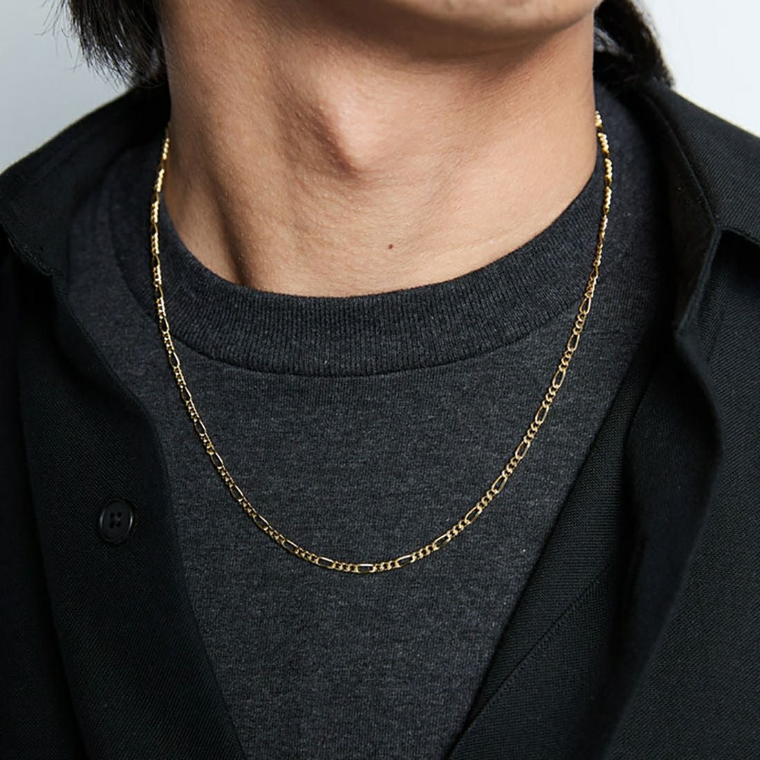 XOLO JEWELRY [ショロジュエリー] フィガロリンクネックレス 2mm [XON049-60G] GOLD
