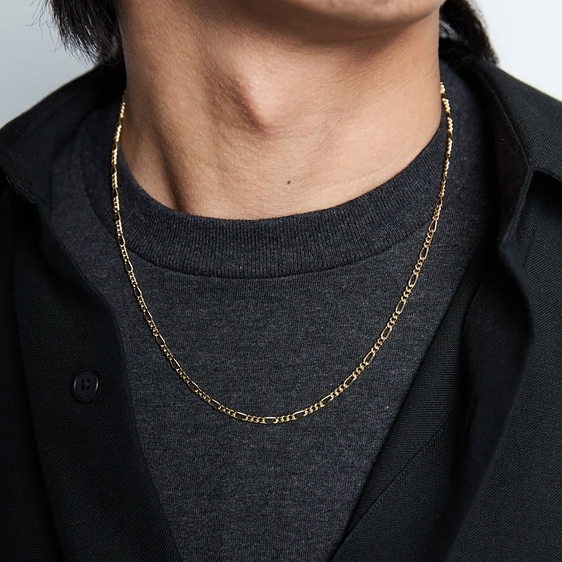 XOLO JEWELRY [ショロジュエリー] フィガロリンクネックレス 2mm [XON049-60G] GOLD