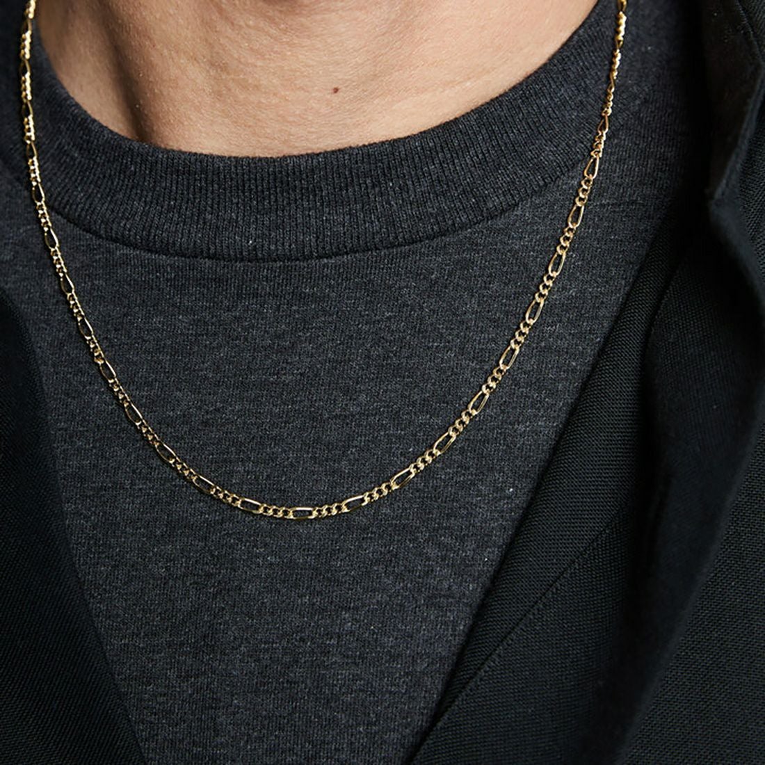 XOLO JEWELRY [ショロジュエリー] フィガロリンクネックレス 2mm [XON049-60G] GOLD