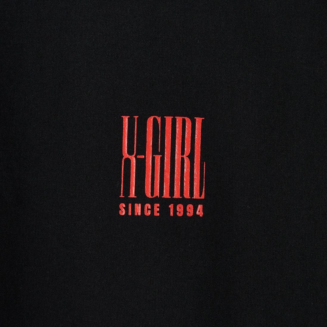 X-girl [エックスガール] バーチカルロゴ ショートスリーブTシャツ [105252011008] BLACK