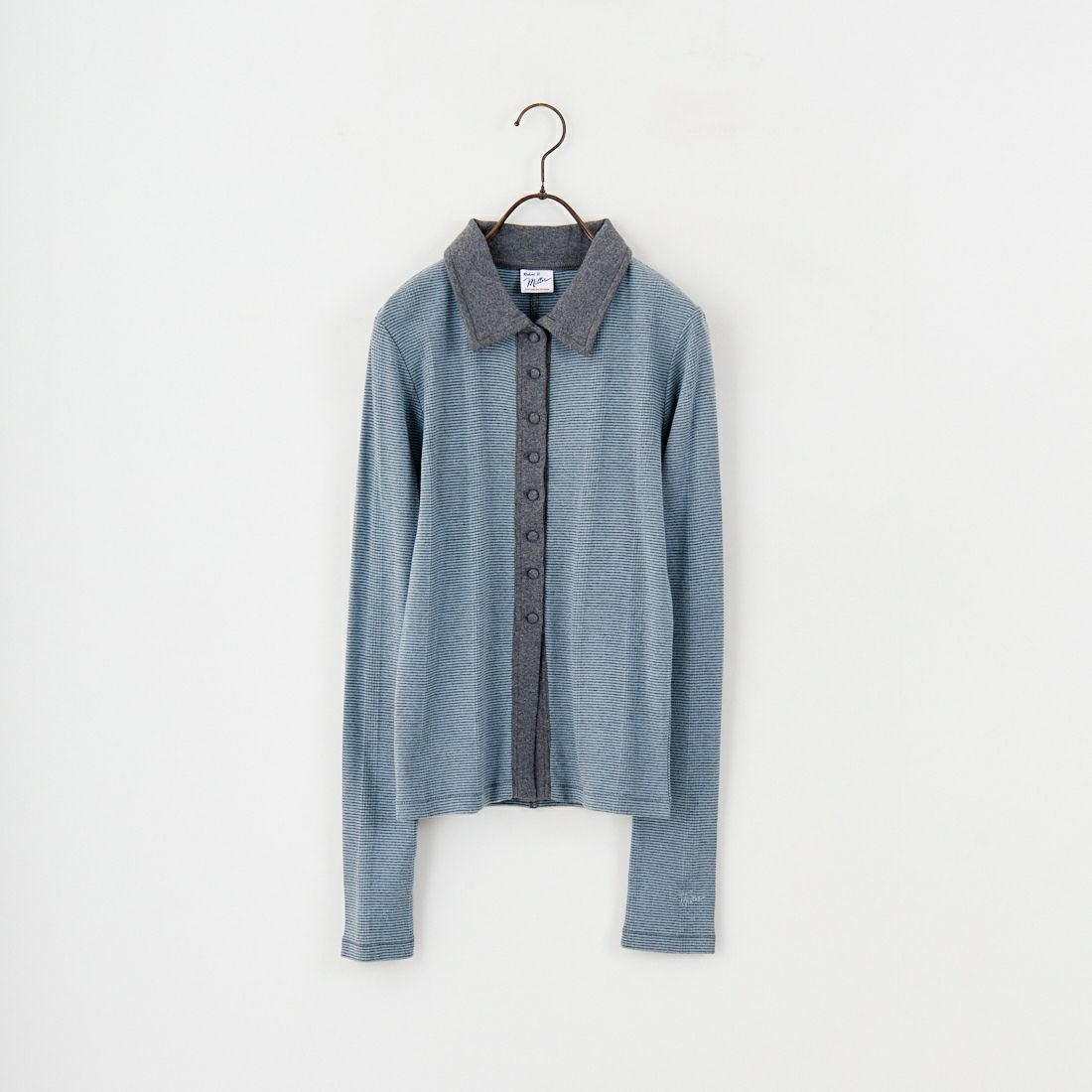 Robert P.Miller [ロバートピーミラー] 別注 パネルリブ ポロカーディガン [RM254-2179IN-JF] CLOUD