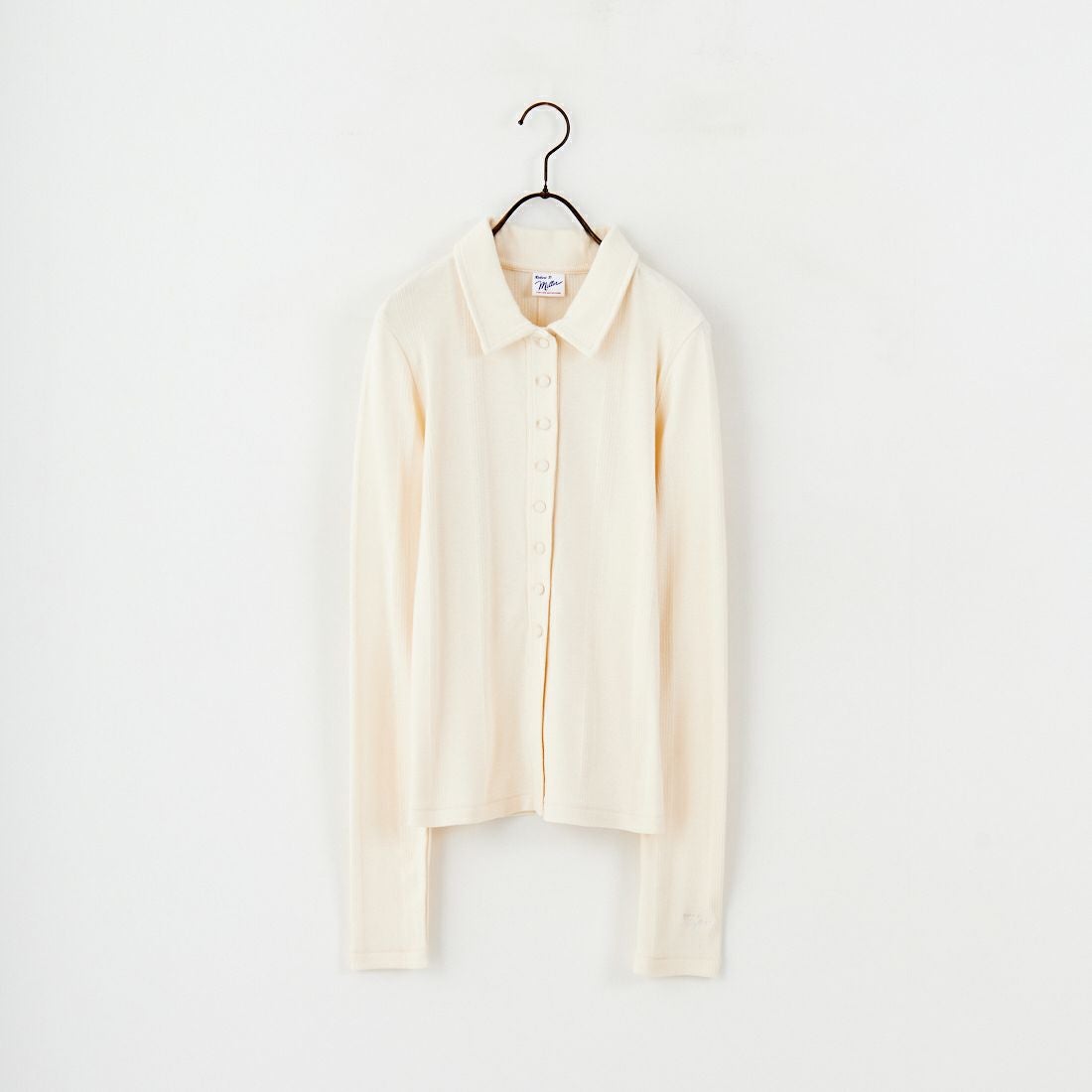 Robert P.Miller [ロバートピーミラー] 別注 パネルリブ ポロカーディガン [RM254-2179IN-JF] IVORY