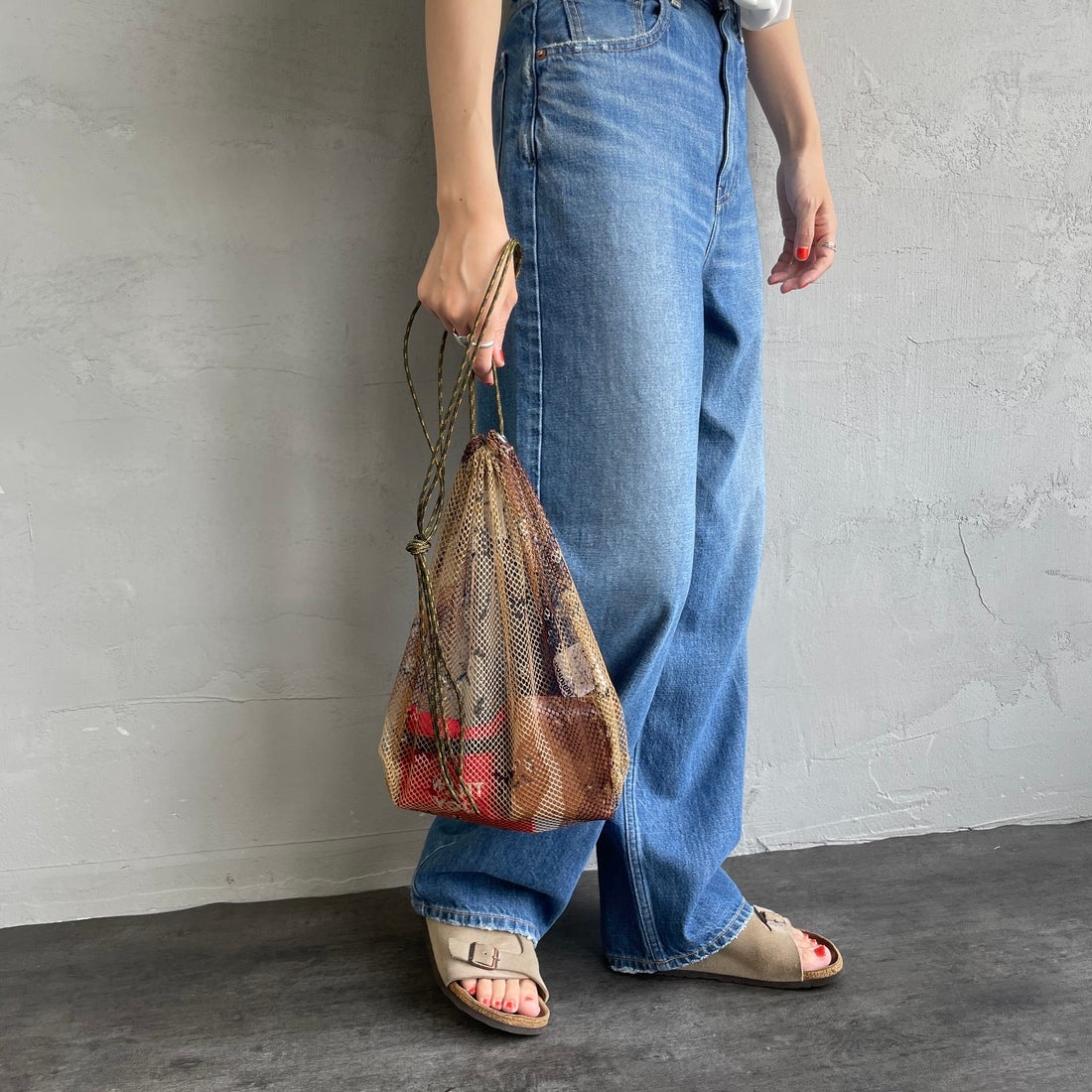 ODDMENT [オッドメント] メッシュネットポーチ [INDIVI-NET-POUCH] DESERT