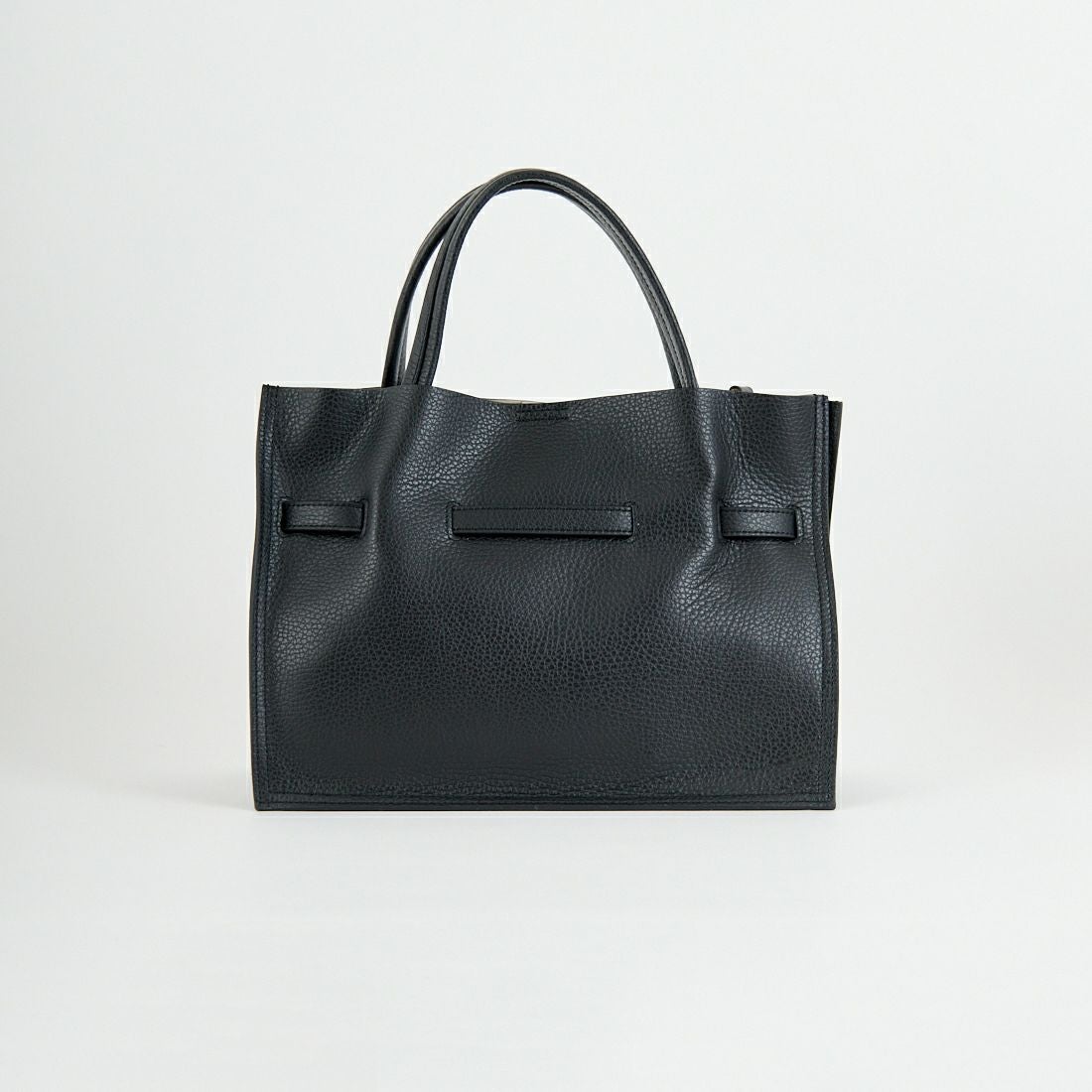 VIOLAd'ORO [ヴィオラドーロ] イタリアンWフェイスレザートートバッグ [V-1496] BLACK/GRAY