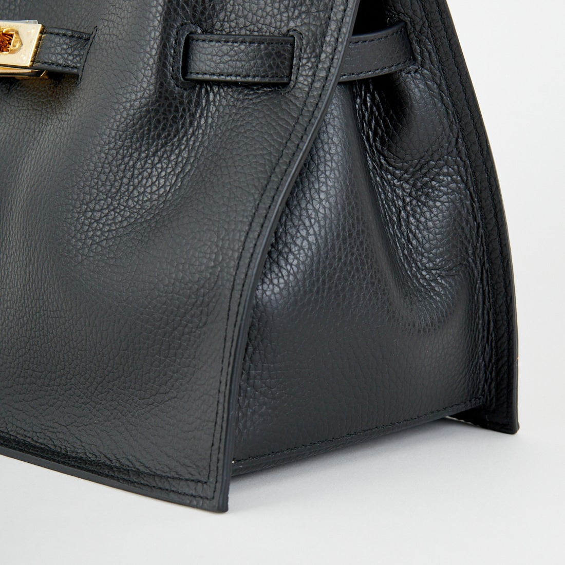 VIOLAd'ORO [ヴィオラドーロ] イタリアンWフェイスレザートートバッグ [V-1496] BLACK/GRAY