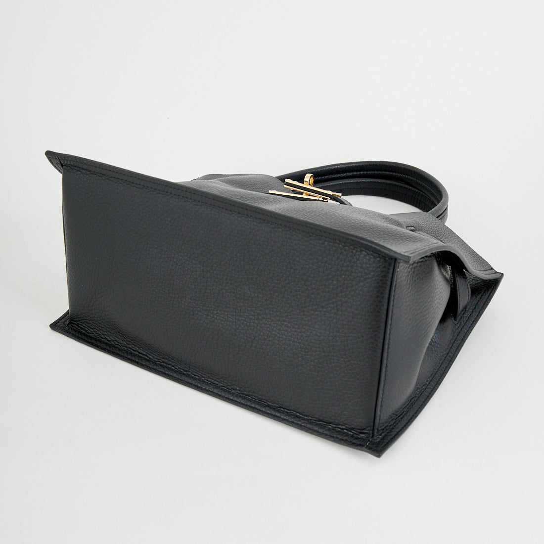 VIOLAd'ORO [ヴィオラドーロ] イタリアンWフェイスレザートートバッグ [V-1496] BLACK/GRAY