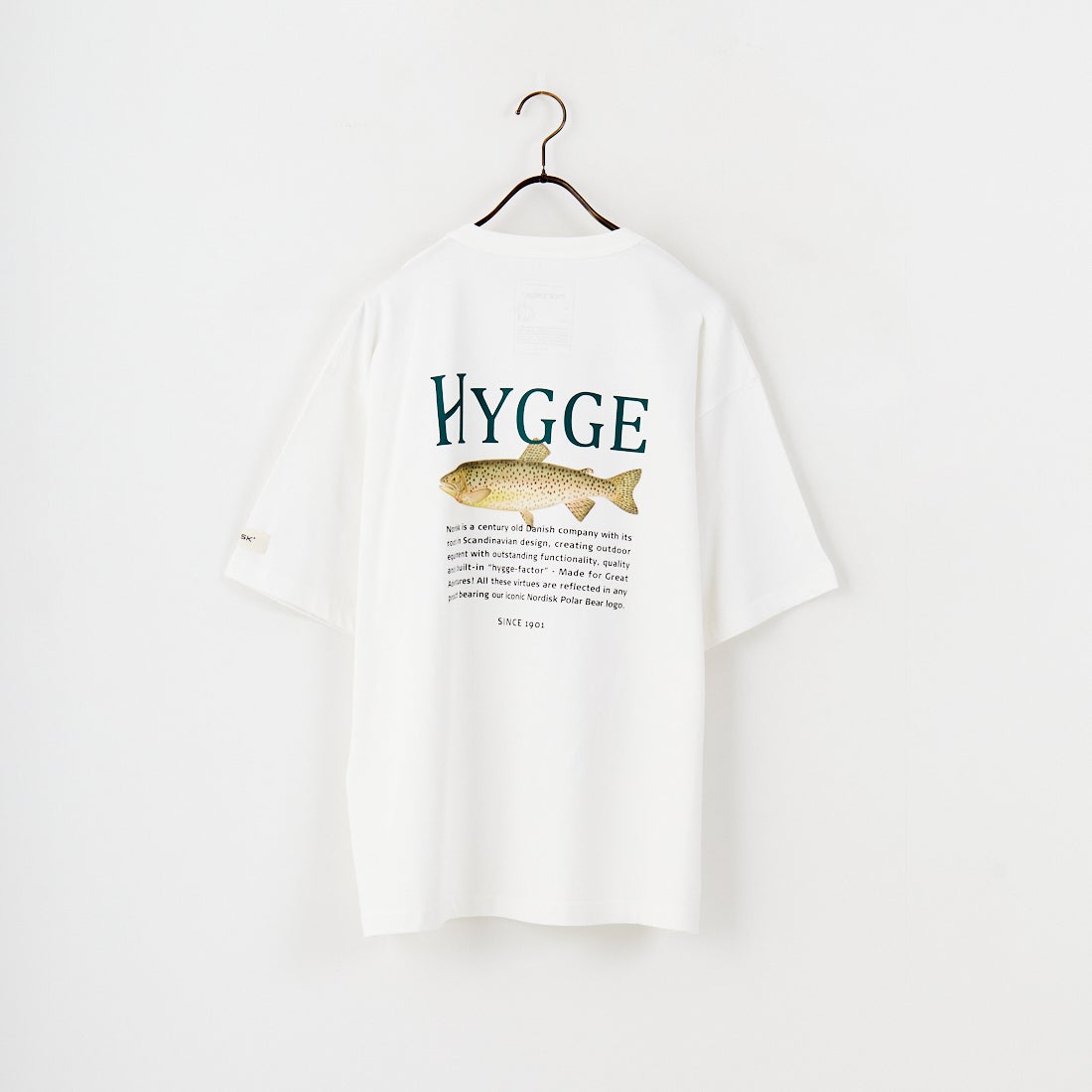 NORDISK [ノルディスク] 別注 HYGGE フィッシュバックプリントTシャツ [NU11502-JF] WHITE