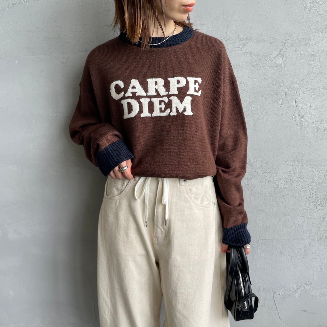 BROWN&&モデル身長：158cm 着用サイズ：F&&
