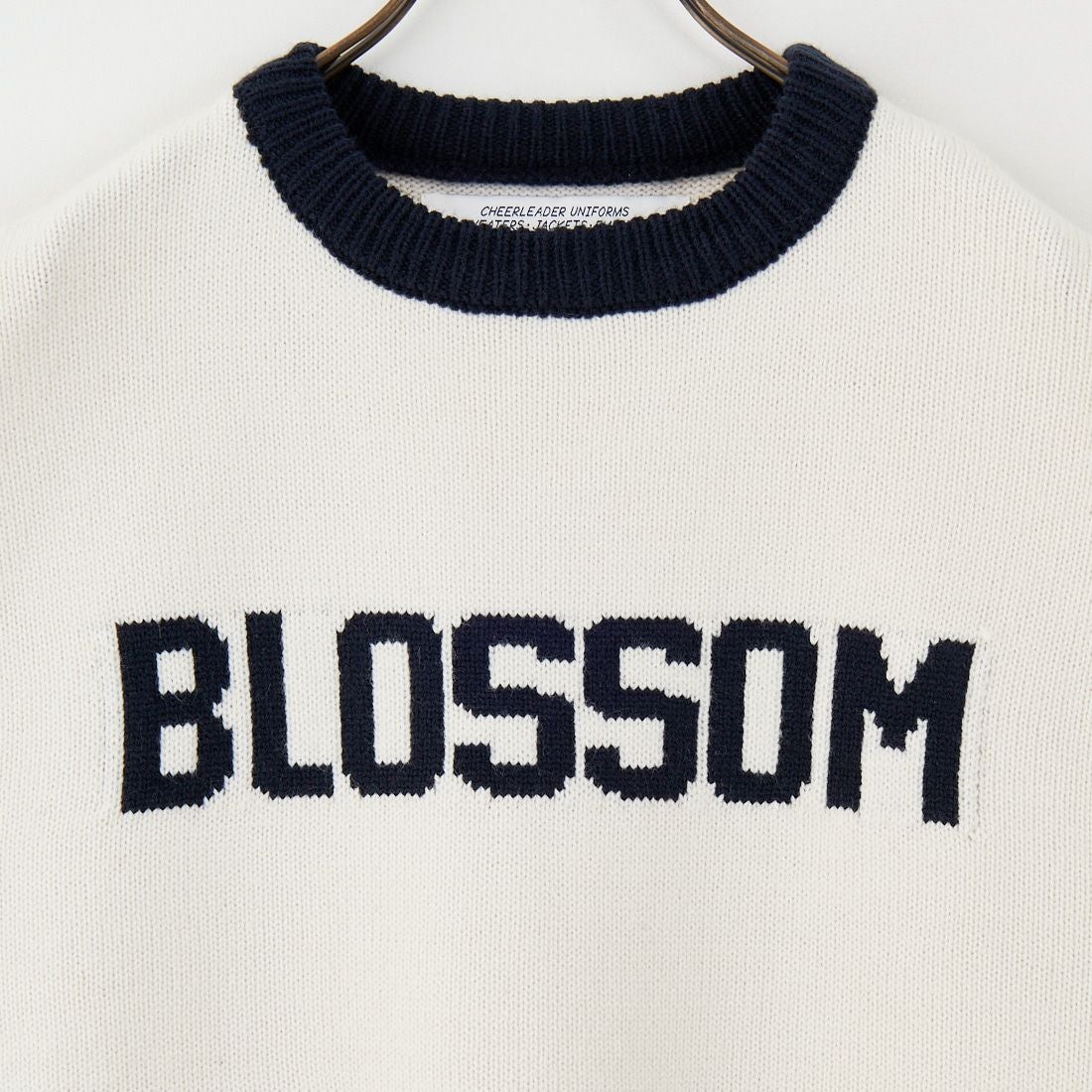 LOGAN Knitting Mills [ローガン ニッティング ミルズ] 別注 クルーネック 配色ジャガードロゴニット [LG-25FW28IN-JF] IVORY