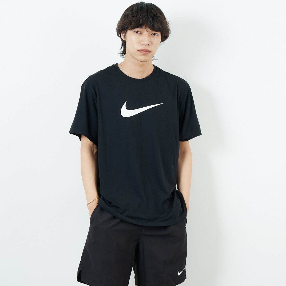 N001 ﾌﾞﾗｯｸ&&モデル身長：179cm 着用サイズ：L&&