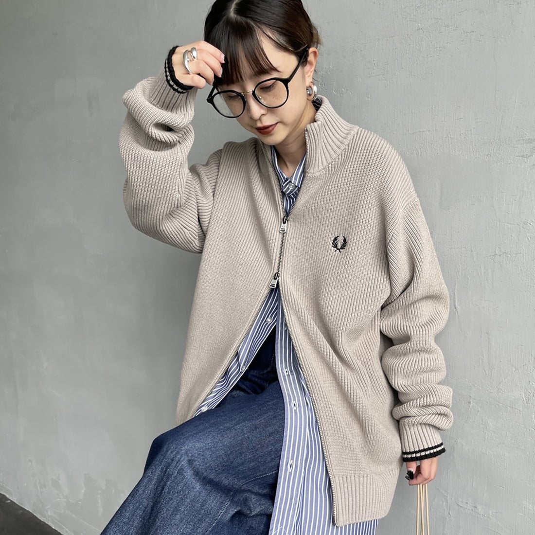 WARM OAT/B&&モデル身長：150cm 着用サイズ：S&&