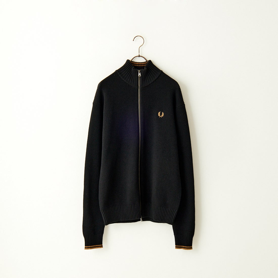 FRED PERRY [フレッドペリー] 別注 ドライバーズニット [FPM-25A-028JF] BLK/SHADED