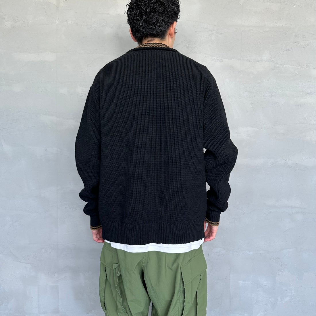 FRED PERRY [フレッドペリー] 別注 ドライバーズニット [FPM-25A-028JF