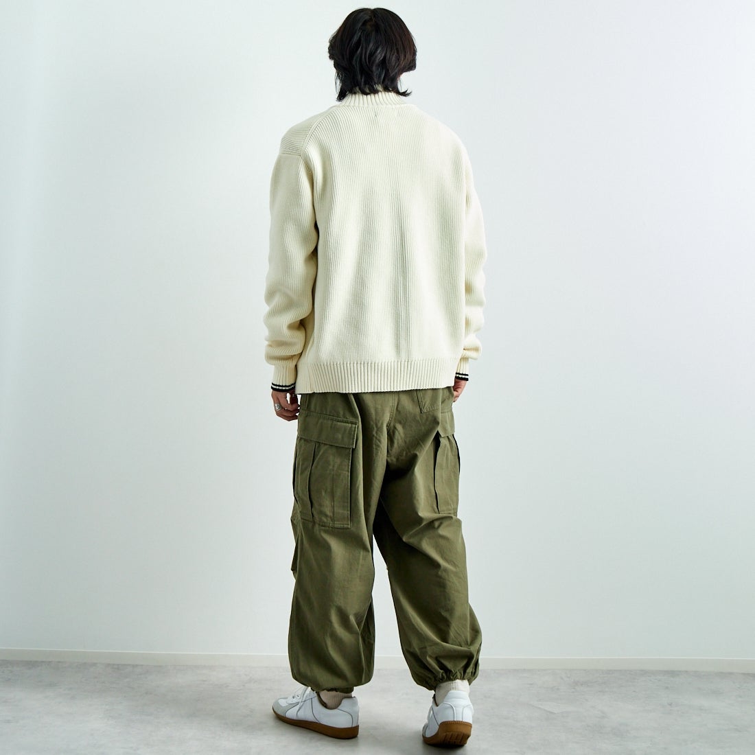 FRED PERRY [フレッドペリー] 別注 ドライバーズニット [FPM-25A-028JF