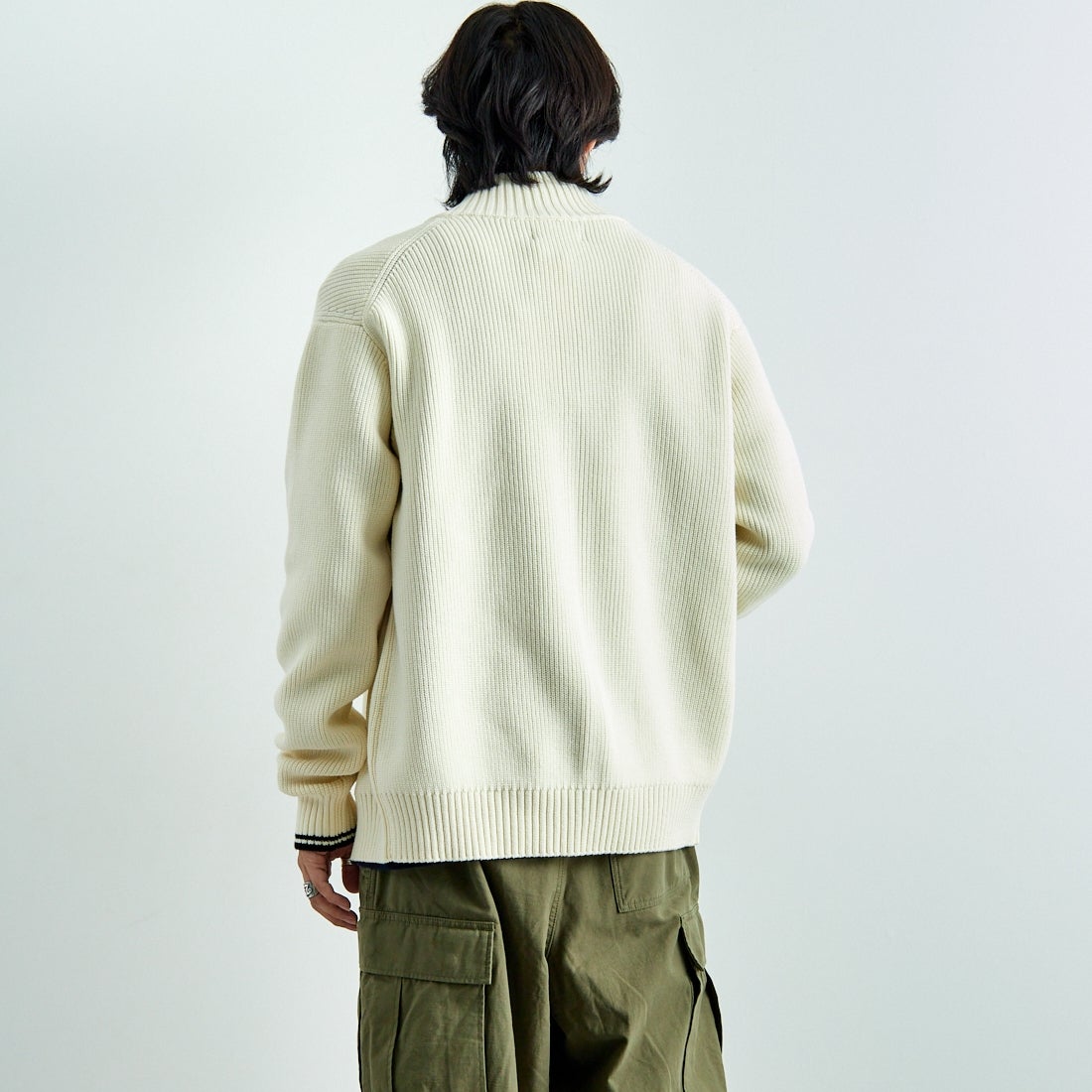 FRED PERRY [フレッドペリー] 別注 ドライバーズニット [FPM-25A-028JF