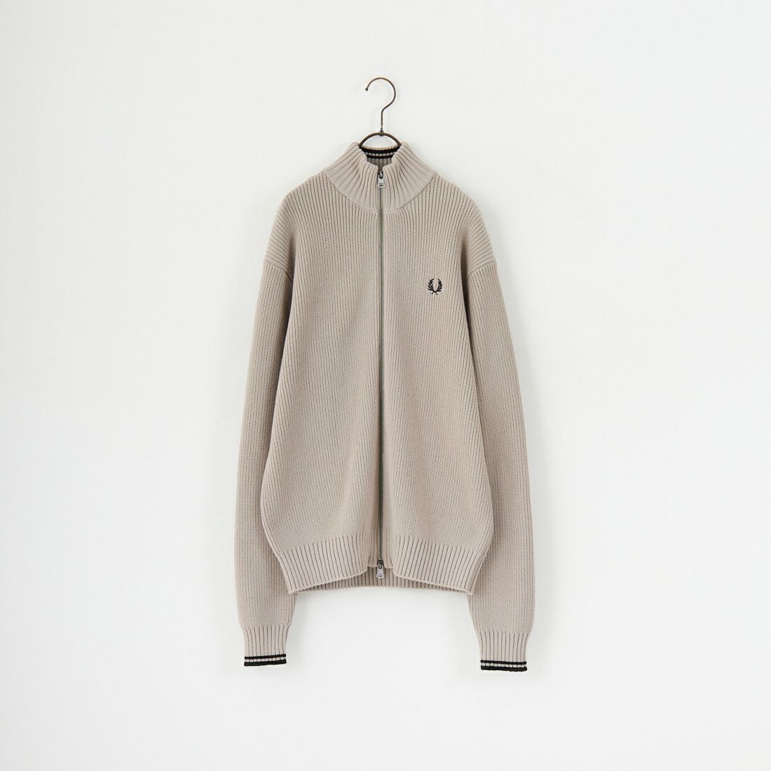 FRED PERRY [フレッドペリー] 別注 ドライバーズニット [FPM-25A-028JF] WARM OAT/B