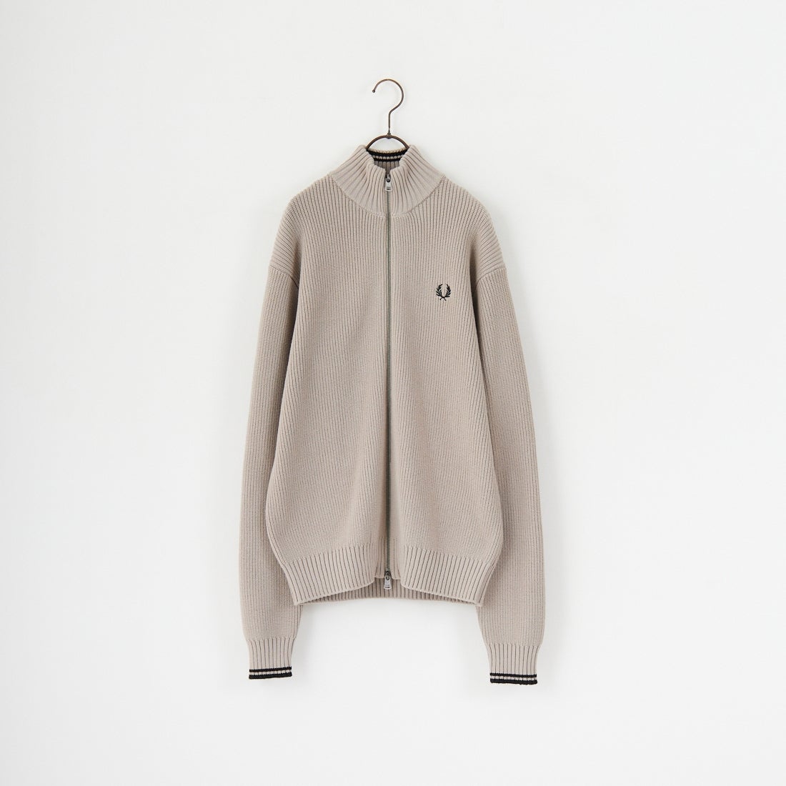 FRED PERRY [フレッドペリー] 別注 ドライバーズニット [FPM-25A-028JF] WARM OAT/B