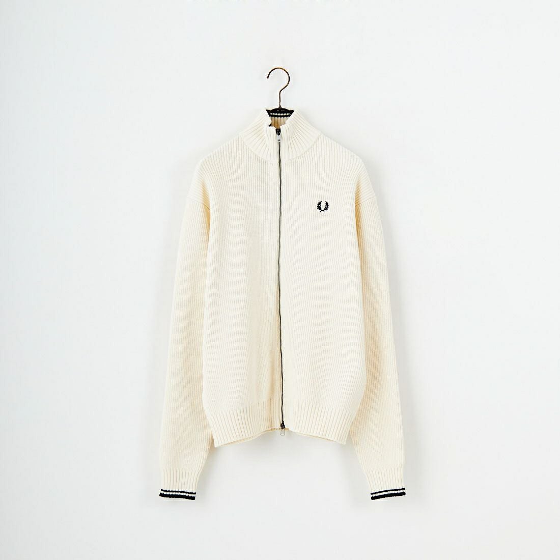 FRED PERRY [フレッドペリー] 別注 ドライバーズニット [FPM-25A-028JF] ECRU/NAVY