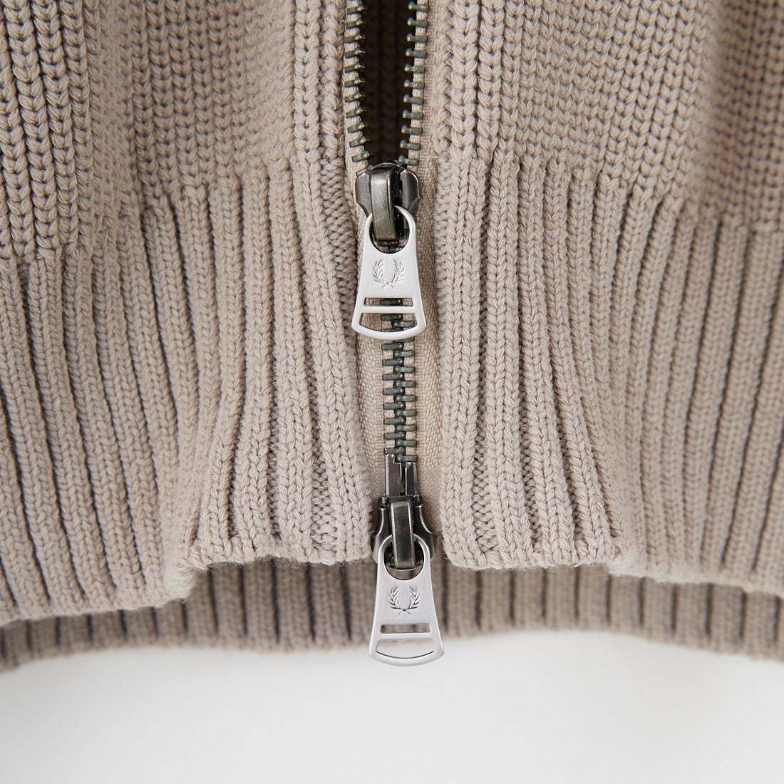 FRED PERRY [フレッドペリー] 別注 ドライバーズニット [FPM-25A-028JF] WARM OAT/B