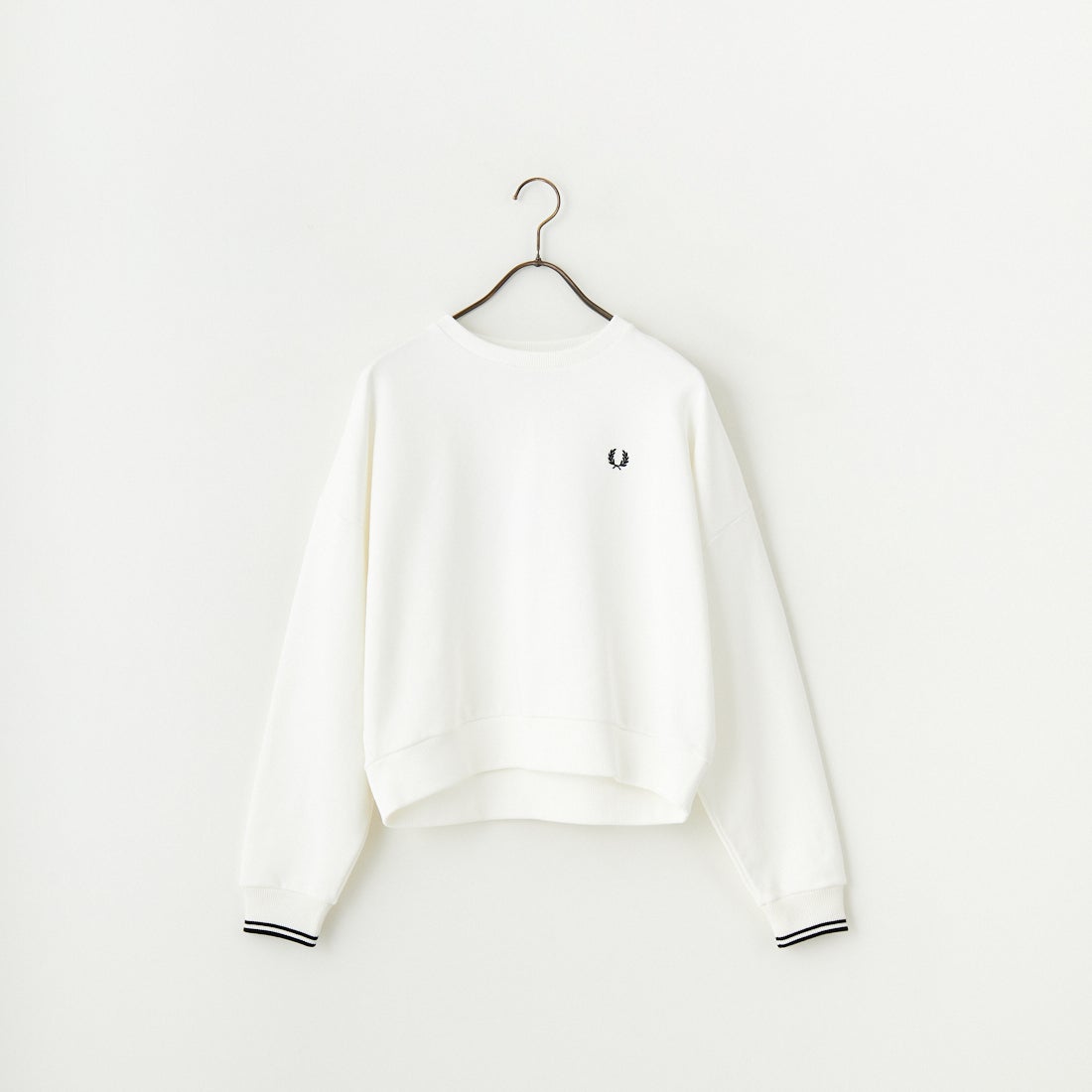 FRED PERRY [フレッドペリー] ツインティップ クロップドスウェット [G1148] 129 SNOW W