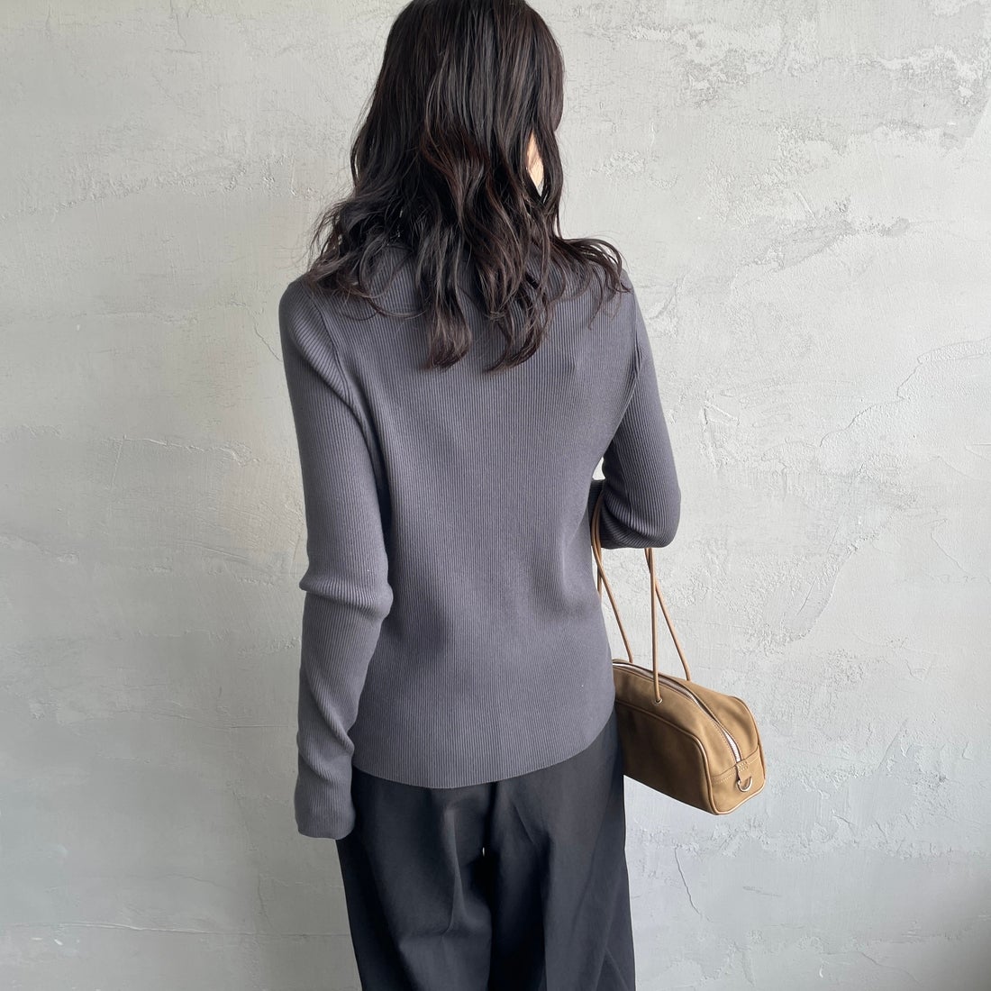 FRED PERRY [フレッドペリー] 別注 ワンポイントロゴ刺繍 リブニットポロシャツ [FPW-25A-009JF] ANCHOR/WAR &&モデル身長：160cm 着用サイズ：10&&