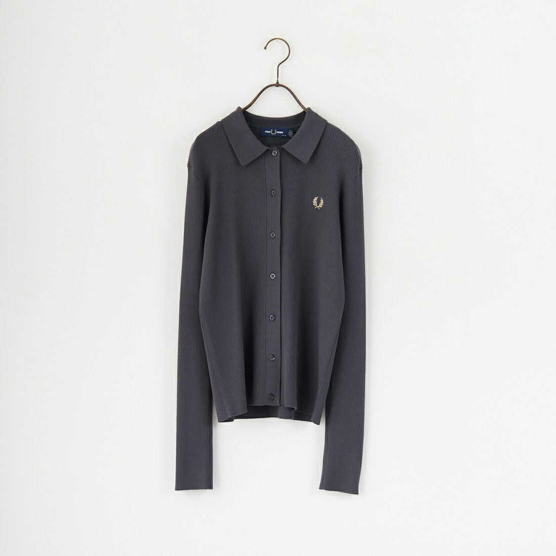 FRED PERRY [フレッドペリー] 別注 ワンポイントロゴ刺繍 リブニットポロシャツ [FPW-25A-009JF] ANCHOR/WAR