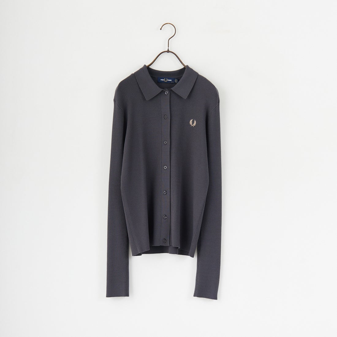 FRED PERRY [フレッドペリー] 別注 ワンポイントロゴ刺繍 リブニットポロシャツ [FPW-25A-009JF] ANCHOR/WAR