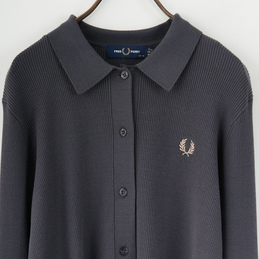FRED PERRY [フレッドペリー] 別注 ワンポイントロゴ刺繍 リブニットポロシャツ [FPW-25A-009JF] ANCHOR/WAR
