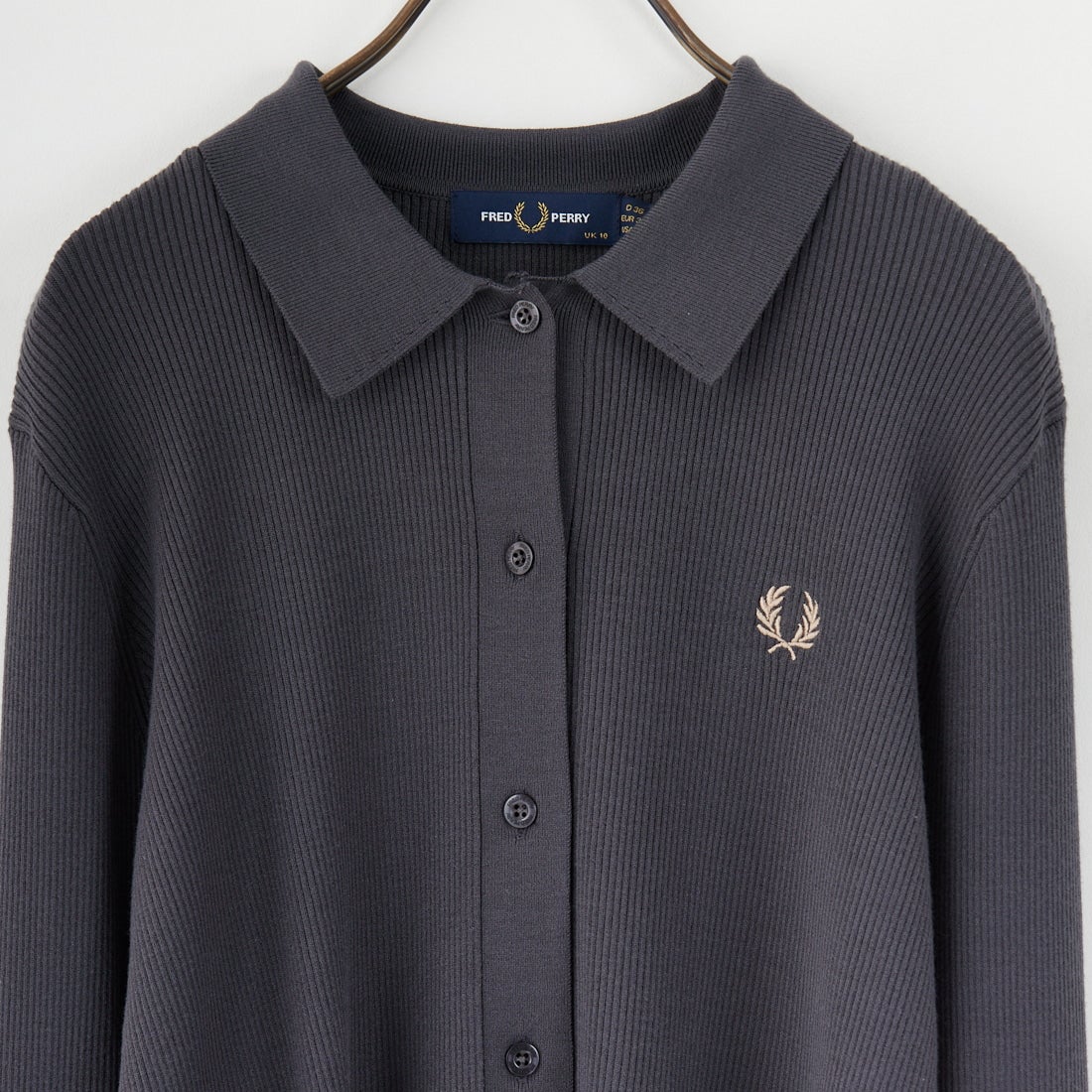 FRED PERRY [フレッドペリー] 別注 ワンポイントロゴ刺繍 リブニットポロシャツ [FPW-25A-009JF] ANCHOR/WAR