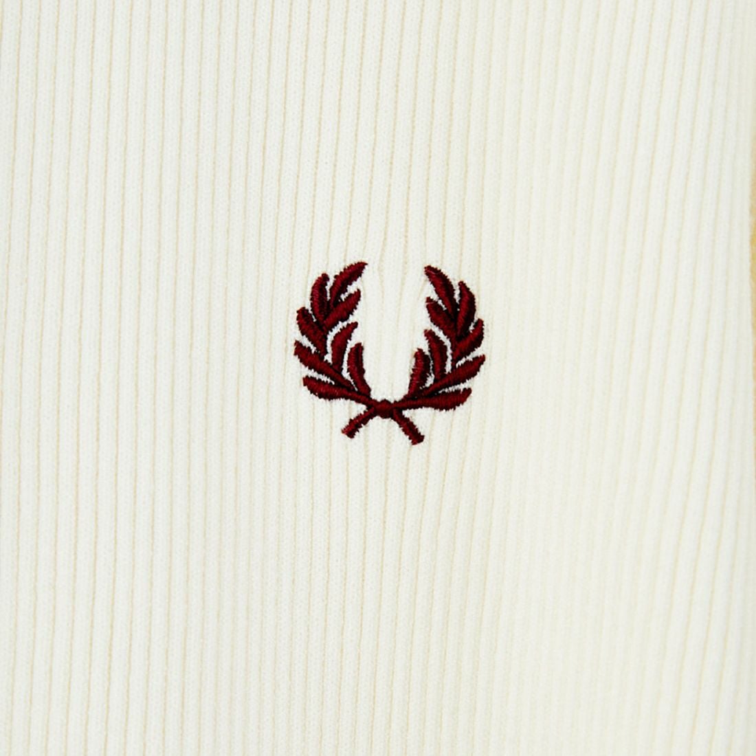 FRED PERRY [フレッドペリー] 別注 ワンポイントロゴ刺繍 リブニットポロシャツ [FPW-25A-009JF] ECRU/OXBLO