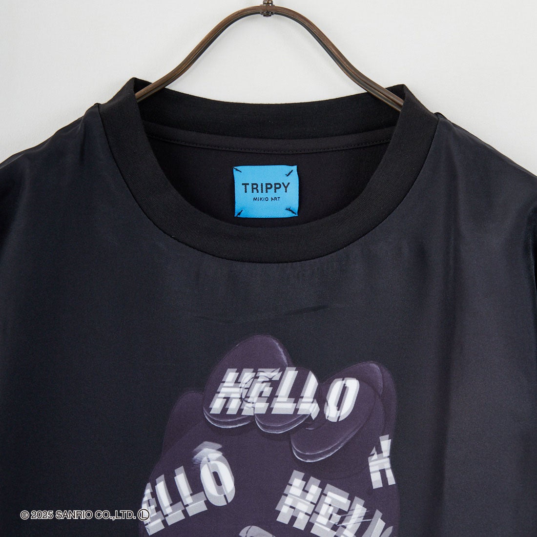 TRIPPY MIKIO ART [トリッピーミキオアート] HELLO KITTY ハローフーディ柄Tシャツ [TR-054] BLACK