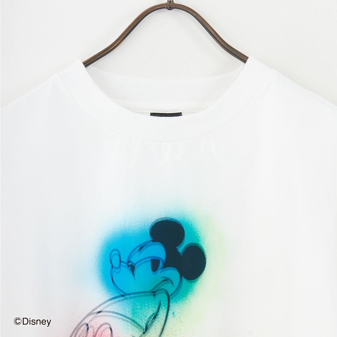 MAXSIX [マックスシックス] Disneyシリーズ SPRAY ART / MICKEY / Tシャツ [TR-052] WHITE