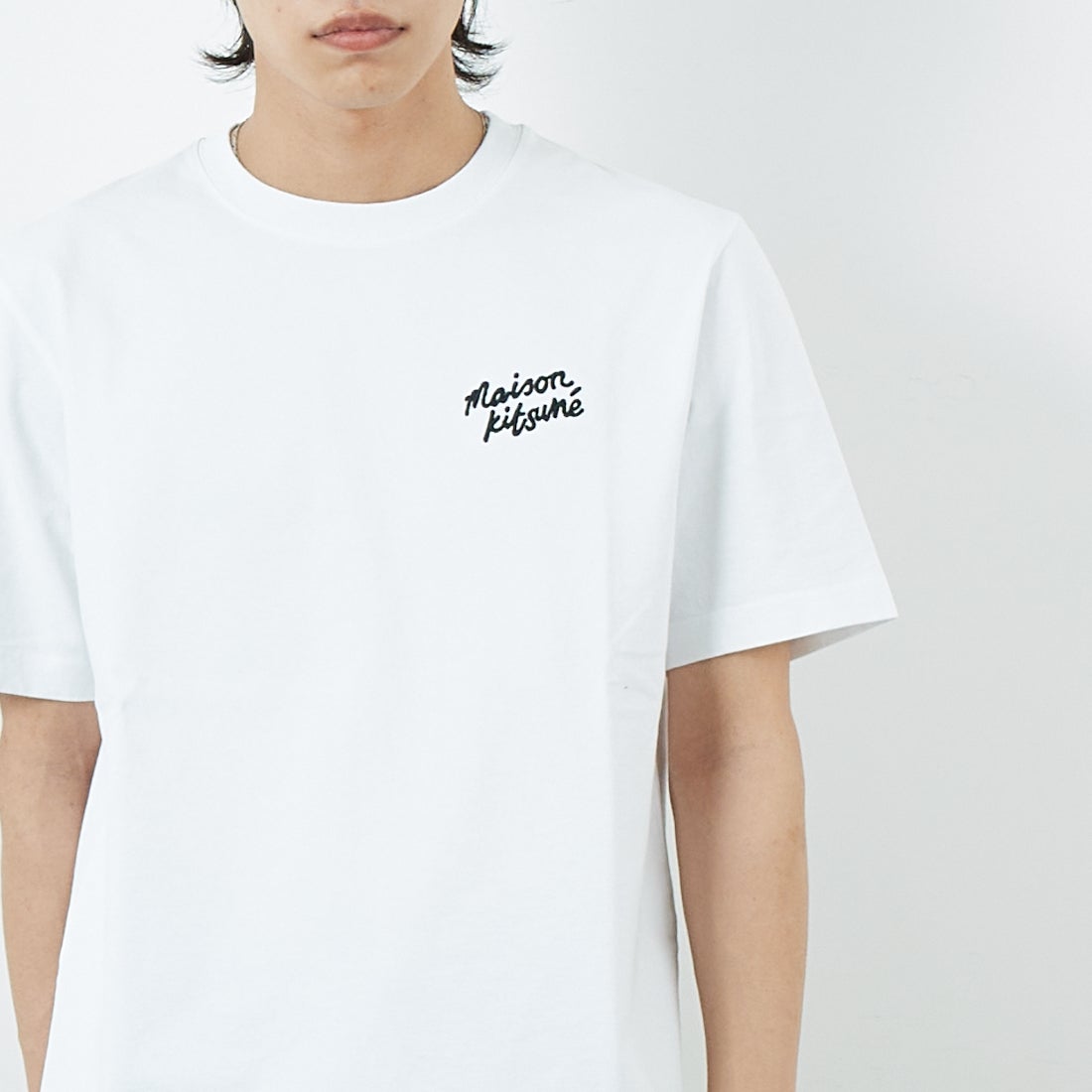 MAISON KITSUNE [メゾン キツネ] ハンドライティング コンフォートTシャツ [MM00126KJ7025] M186 WH/BK