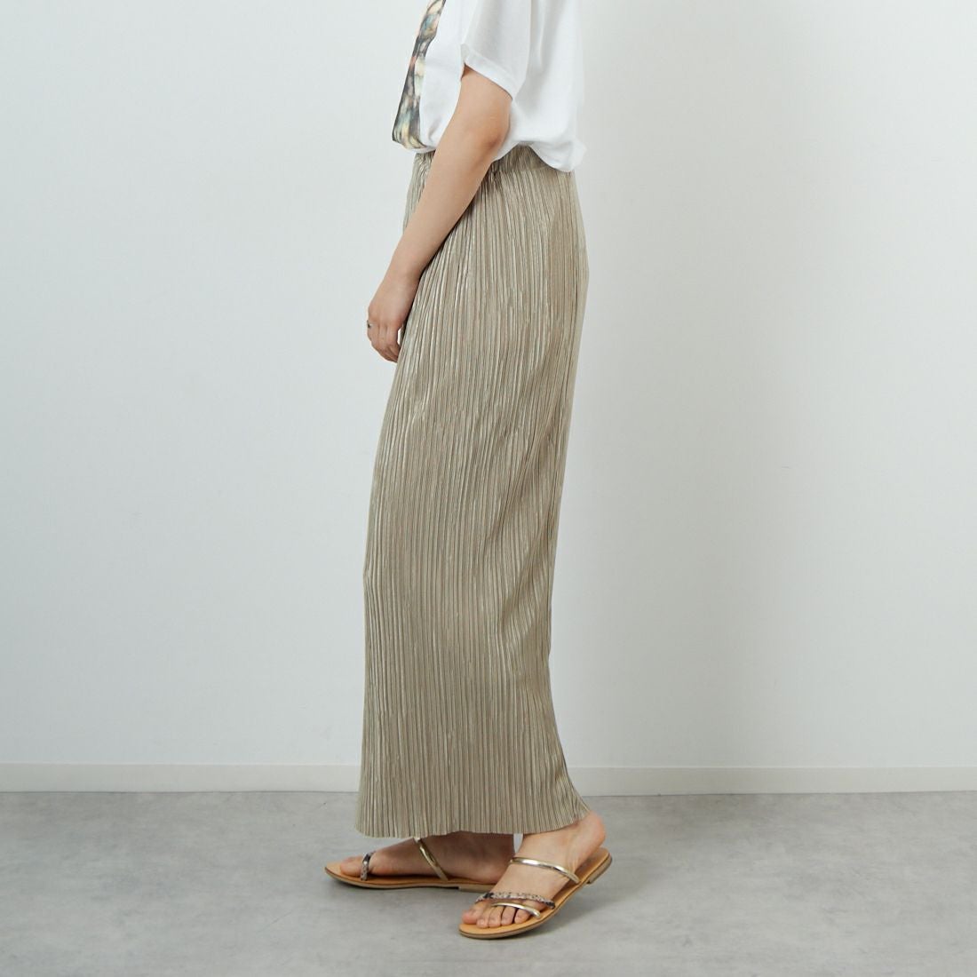 Jeans Factory Clothes [ジーンズファクトリークローズ] プリーツタイトスカート [55286580] ｶｰｷﾍﾞｰｼﾞｭ &&モデル身長：160cm 着用サイズ：2&&