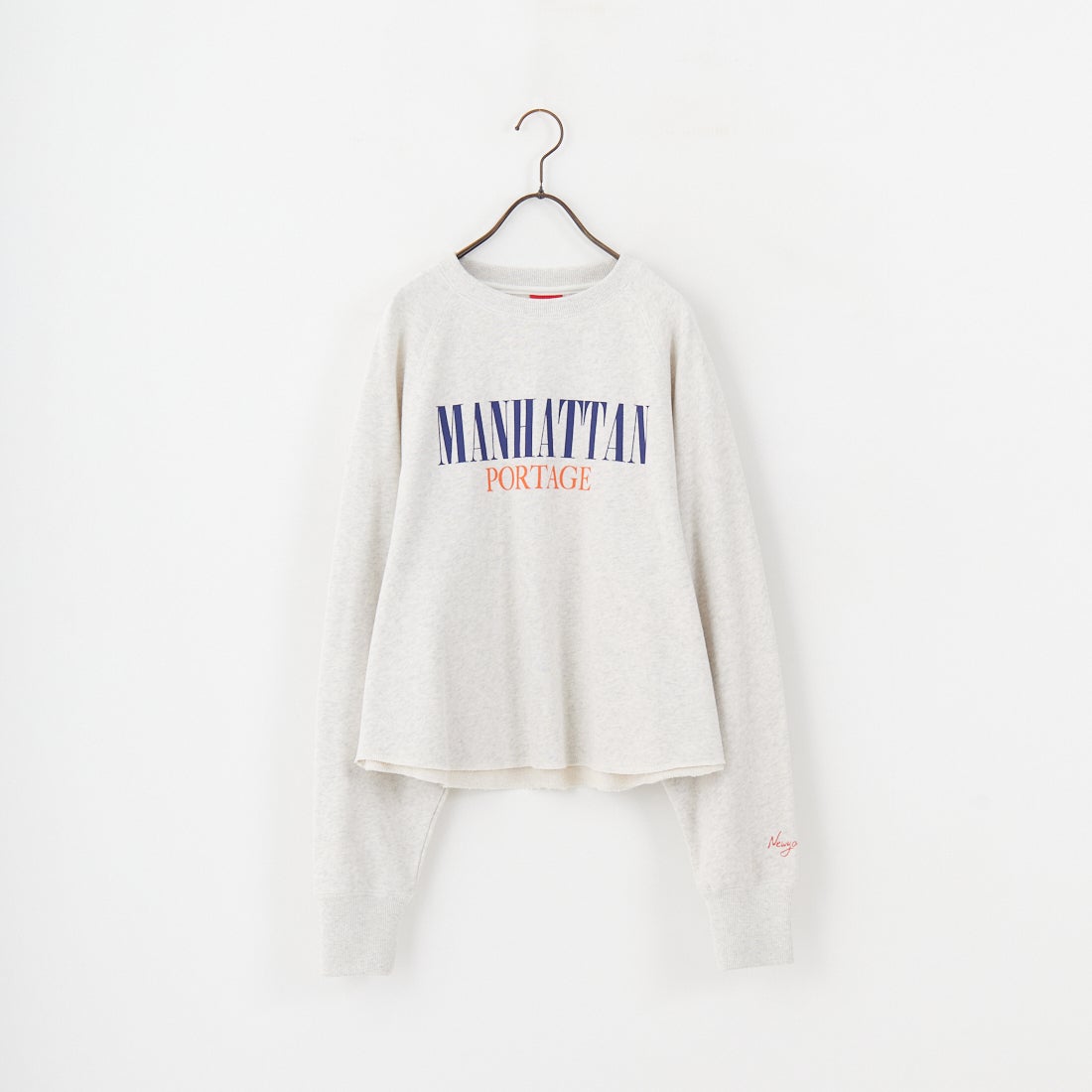 MANHATTAN PORTAGE [マンハッタンポーテージ] 別注 ロゴプリント カットオフスウェット [25FWMP-INL016-JF] OATMEAL