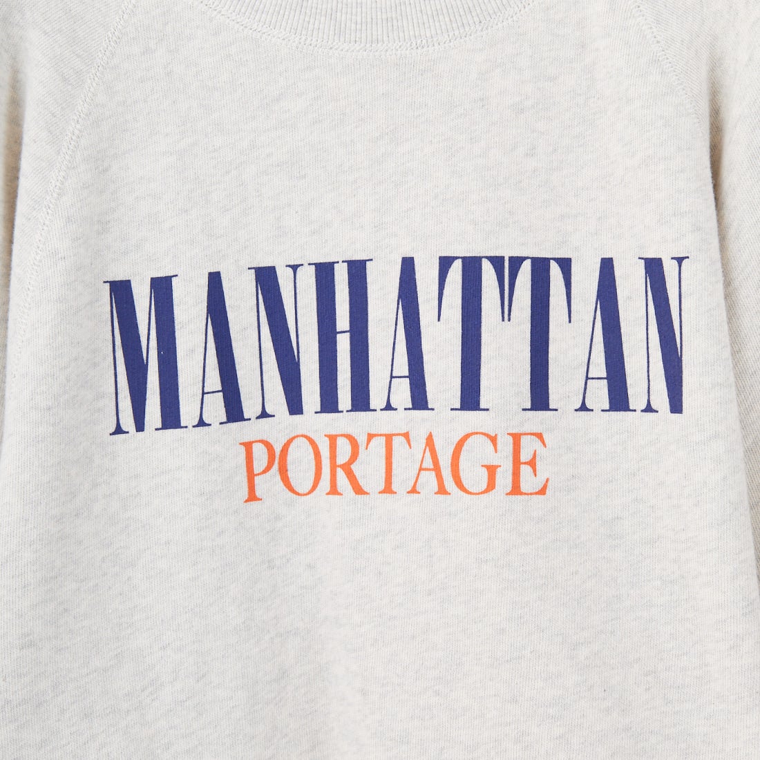 MANHATTAN PORTAGE [マンハッタンポーテージ] 別注 ロゴプリント カットオフスウェット [25FWMP-INL016-JF] OATMEAL
