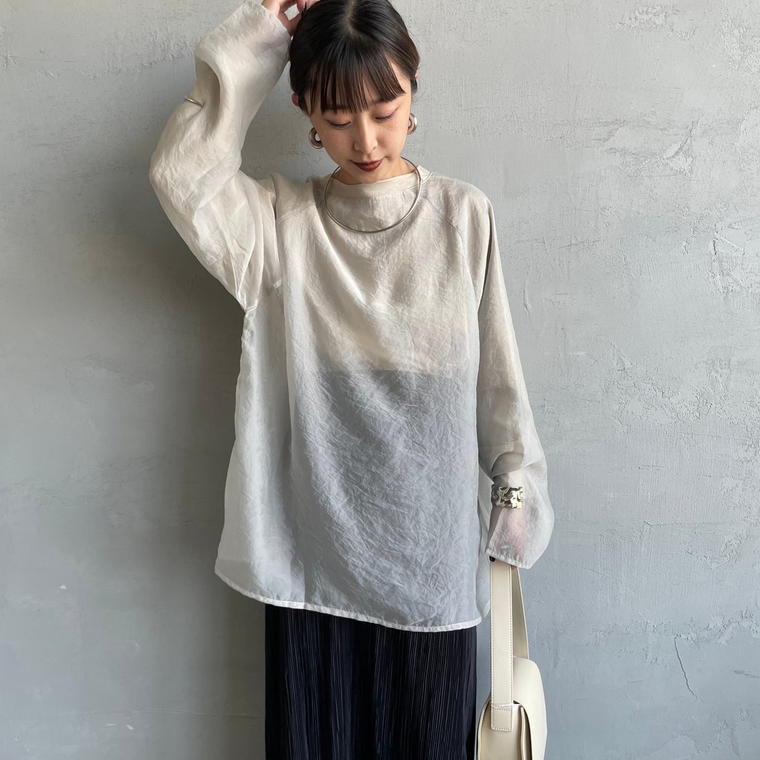 22 BEIGE&&モデル身長：150cm 着用サイズ：F&&