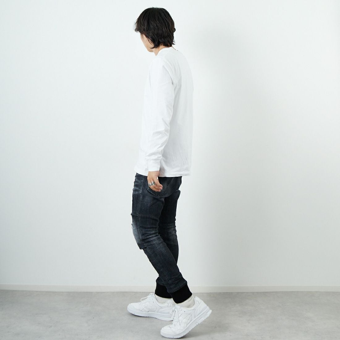 Dsquared2 [ディースクエアード] トラックデニムパンツ [74KB1080