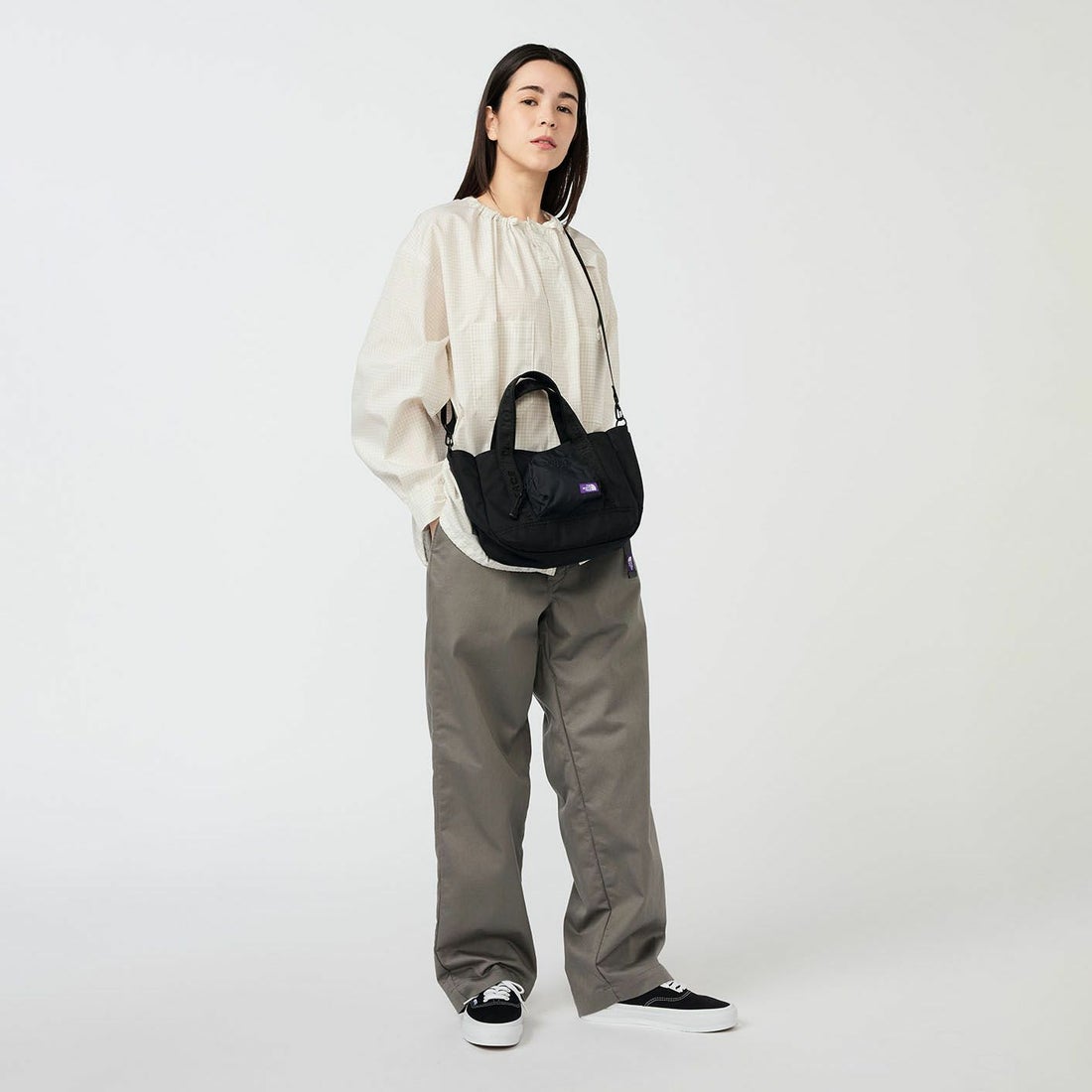 THE NORTH FACE PURPLE LABEL [ザ ノースフェイス パープルレーベル] コーデュラナイロン ショルダートートバッグ [N25FU081] K BLACK