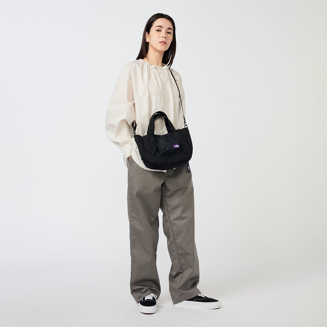 THE NORTH FACE PURPLE LABEL [ザ ノースフェイス パープルレーベル] コーデュラナイロン ショルダートートバッグ [N25FU081] K BLACK