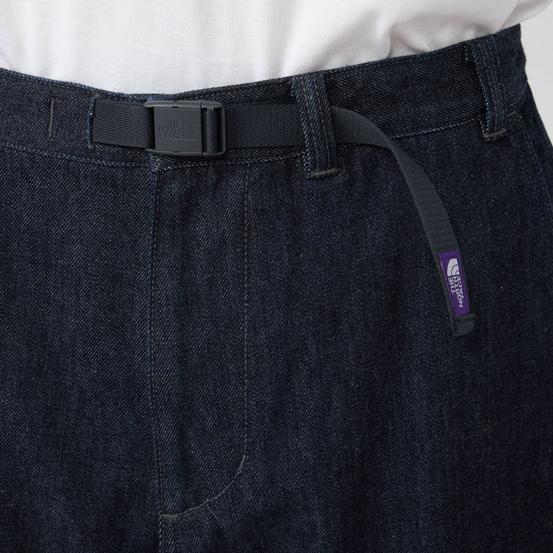 THE NORTH FACE PURPLE LABEL [ザ ノースフェイス パープルレーベル] デニムワイドテーパード フィールドパンツ [N25FC068] ID INDIGO &&モデル身長：179cm 着用サイズ：32&&