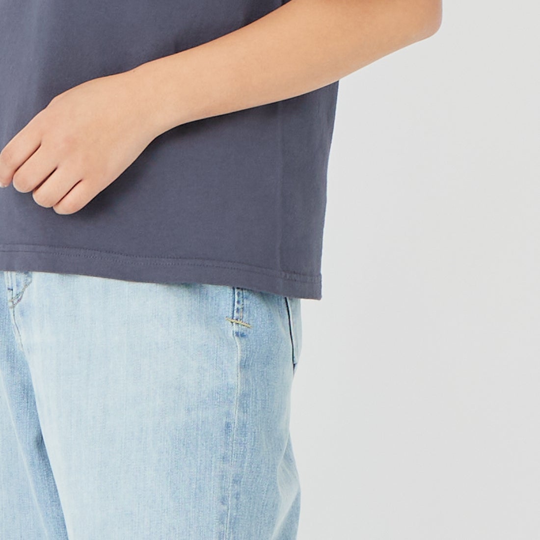 THE NORTH FACE PURPLE LABEL [ザ ノースフェイス パープルレーベル] 8オンスフィールドポケットTシャツ [N25FT064] AH ASPHALT &&モデル身長：162cm 着用サイズ：WS&&