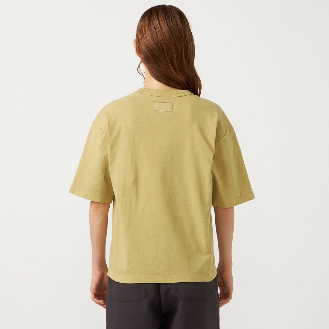 THE NORTH FACE PURPLE LABEL [ザ ノースフェイス パープルレーベル] 8オンスフィールドポケットTシャツ [N25FT064] LK LIGHT K &&モデル身長：165cm 着用サイズ：WS&&
