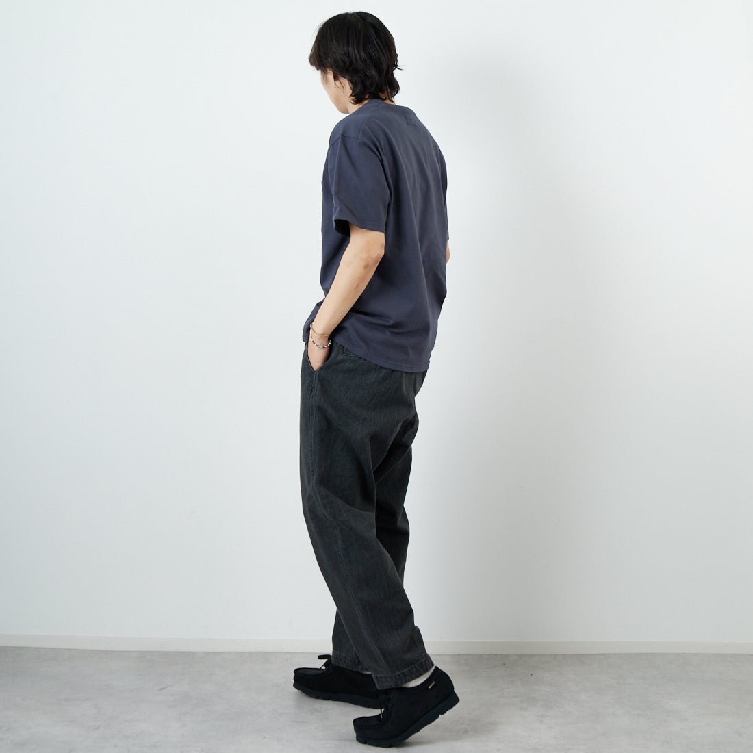 THE NORTH FACE PURPLE LABEL [ザ ノースフェイス パープルレーベル] 8オンスフィールドポケットTシャツ [N25FT064] AH ASPHALT &&モデル身長：179cm 着用サイズ：M&&