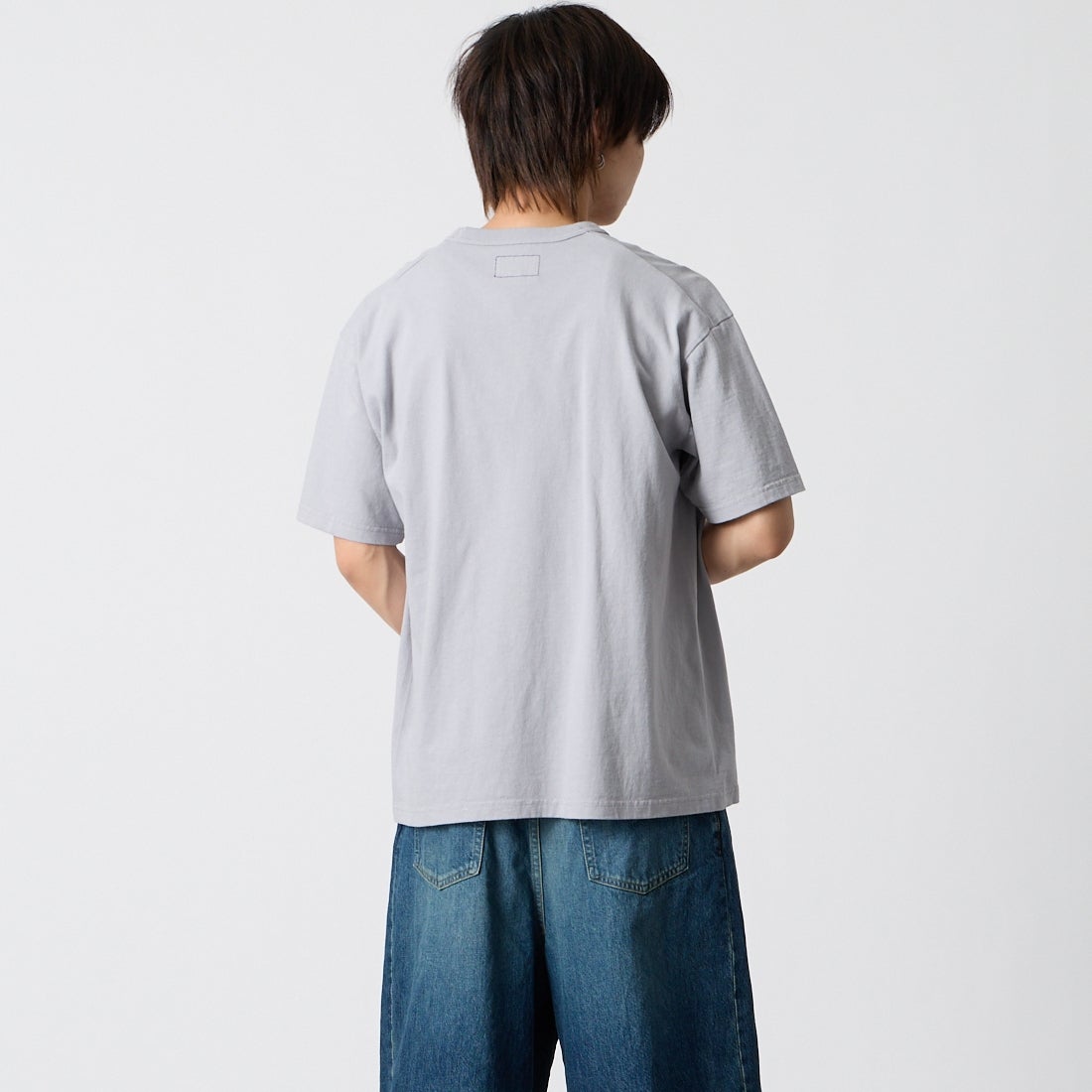 THE NORTH FACE PURPLE LABEL [ザ ノースフェイス パープルレーベル] 8オンスフィールドポケットTシャツ [N25FT064] LH LIGHT G &&モデル身長：177cm 着用サイズ：M&&