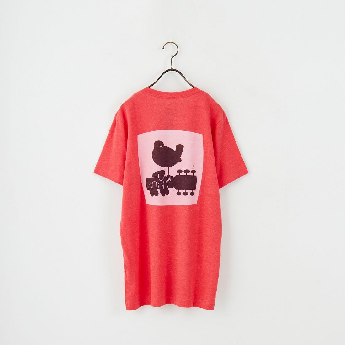 BLUESCENTRIC [ブルースセントリック] ウッドストック ピースロゴTシャツ [BLC1100014] H.RED